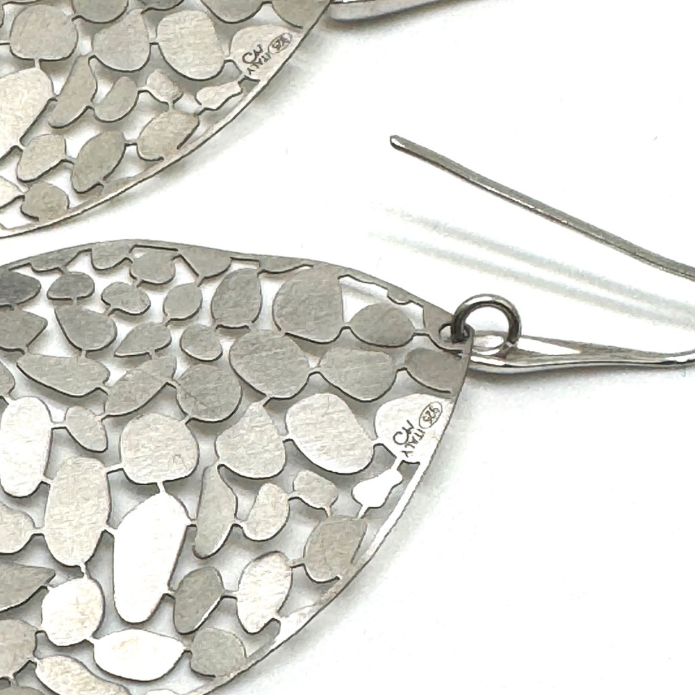 Sterling Silver Marsala Dangle Leaf Earrings Cuto… - image 7